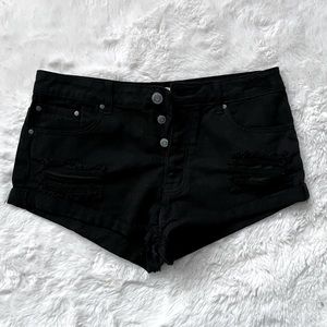 NWOT! Black jean short shorts